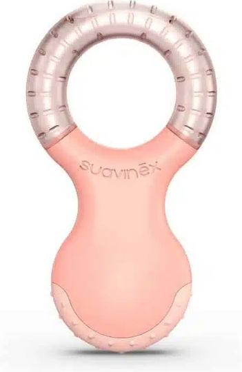 Suavinex Μασητικός Κρίκος Οδοντοφυΐας με Gel από Σιλικόνη για 4 m+ Ροζ