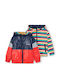 Kids' Casual Jacket Short Double Sided with Hood Multicolour