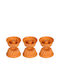 Keskor No Coating Silicone Cupcakes & Muffins Baking Pan Orange 7x7x3.5cm 6pcs