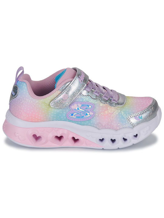 Skechers Παιδικά Sneakers Flutter Heart με Φωτάκια Ροζ