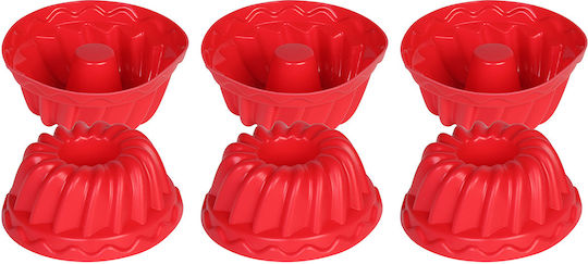 Keskor Backform Törtchen/Muffins Silikon 7x7x3.5cm Red 6cm