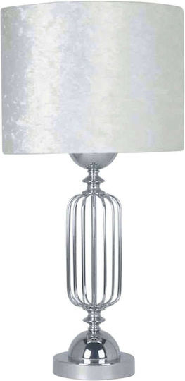 Marhome Wood Table Lamp for Socket E27 with White Shade and Base