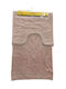 Sidirela Non-Slip Set of Bath Mats for Toilet E-2564 E-2564be Beige 2 Pieces