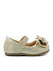 Kids Ballerinas with Hoop & Loop Closure Gold