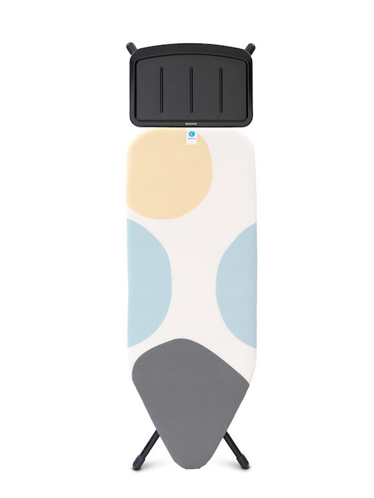 Brabantia Spring Bubbles Ironing Board for Steam Iron Foldable 124x45x98cm