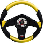 Simoni Racing Arcadia Leather Three Spoke Car Steering Wheel Yellow/Yellow