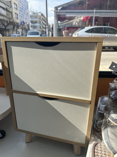 Nachttisch Xenia Holz Beige 32.5x28.5x19.7cm