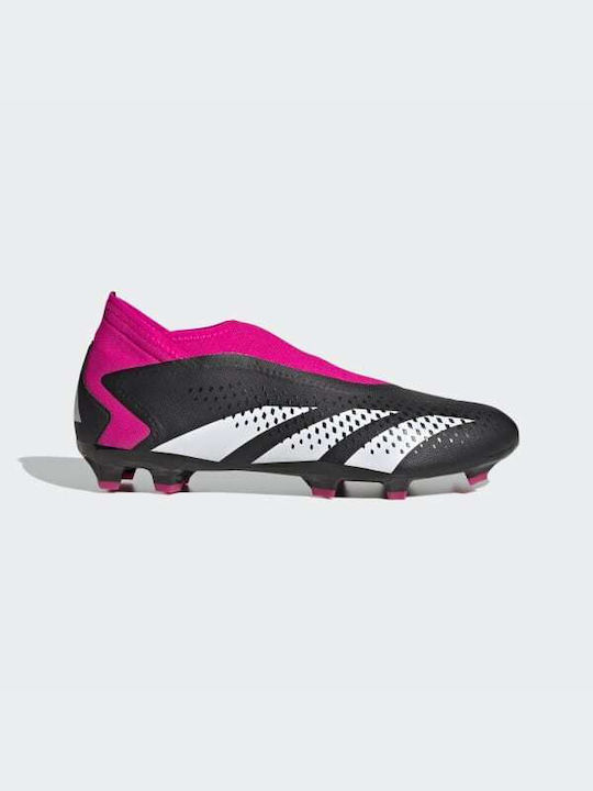 Adidas Predator Accuracy.3 FG Χαμηλά Ποδοσφαιρικά Παπούτσια με Τάπες Core Black / Cloud White / Team Shock Pink 2