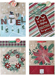 XMASfest Paper Christmas Bag for Gift 33x12.5x45cm. (Various Colors/Designs)