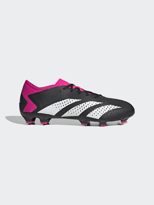 Adidas Predator Precision.3 FG Χαμηλά Ποδοσφαιρικά Παπούτσια με Τάπες Core Black / Cloud White / Team Shock Pink 2