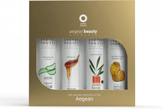 Aegean Beauty Beauty Set Hair Care Set with Shampoo and Conditioner 4pcs
