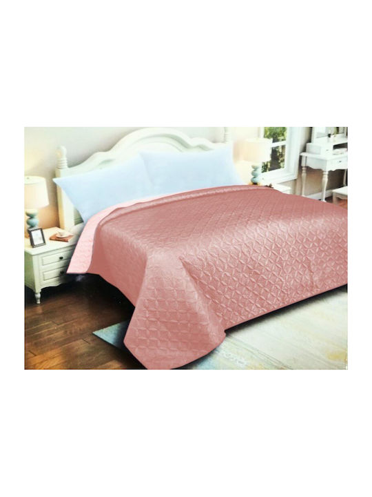Ρόμβος Κουβερλί Μονό Microfiber Ανοικτό Ροζ / Σ...