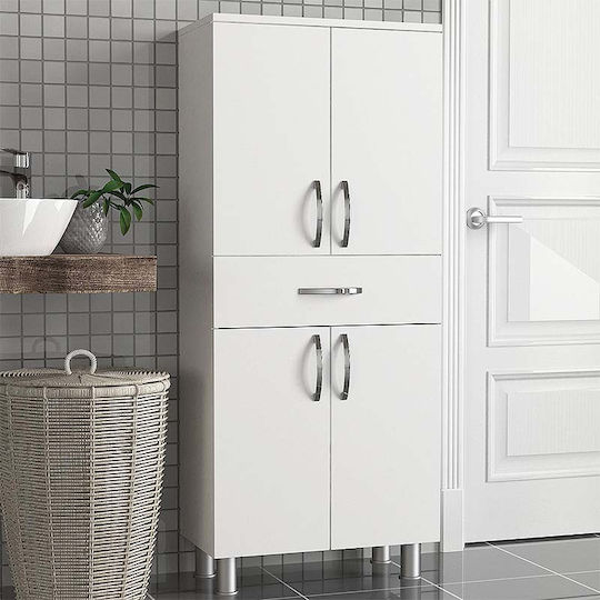 Megapap Montana GP042-0148,1 Στήλη Μπάνιου Δαπέδου 59.4x31.5x140cm Λευκή