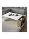 Rectangular Central Coffee Table View Wooden Brown W95xL50xH34cm
