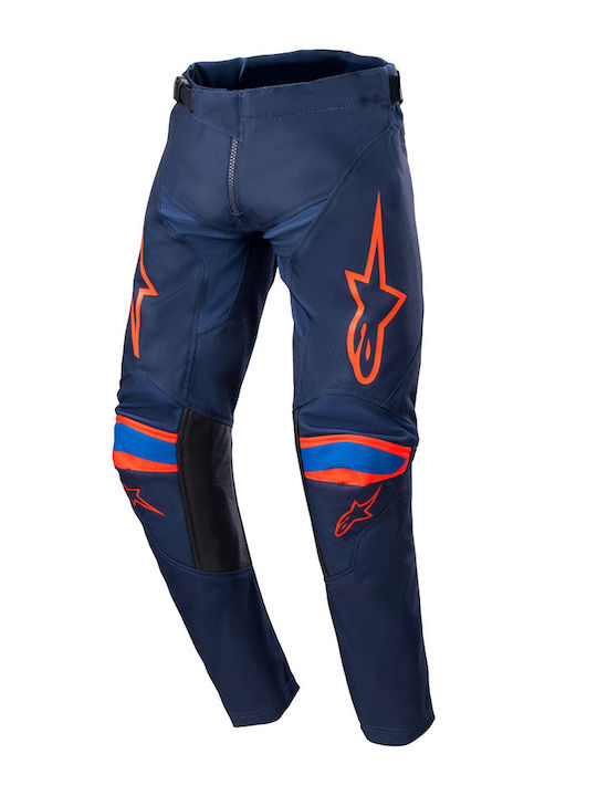 Alpinestars Racer Narin Kids 4 Season Motorcycle Pants Night Navy/Hot Orange