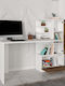 Schreibtisch Merino Holz mit Bücherregal White / Walnut 149.5x61.8x120cm