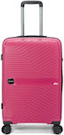 Benzi Large Travel Suitcase Hard Pink with 4 Wheels Height 75cm.