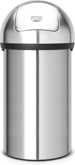 Brabantia Κάδος Απορριμμάτων από Ανοξείδωτο Ατσάλι Push Matt Steel 60lt