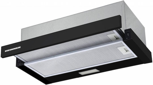 Heinner Sliding Vent Hood 59.5cm Black