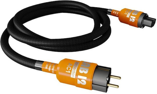 Lab12 Schuko - IEC C15 Cable 1.5m Μαύρο AC1 1.5m