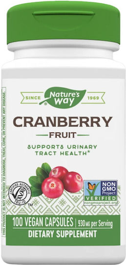 Nature's Way Cranberry Fruit 465мг Червена боровинка 100 вегетариански капсули