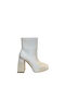 Women's Boots with Square Heel Beige