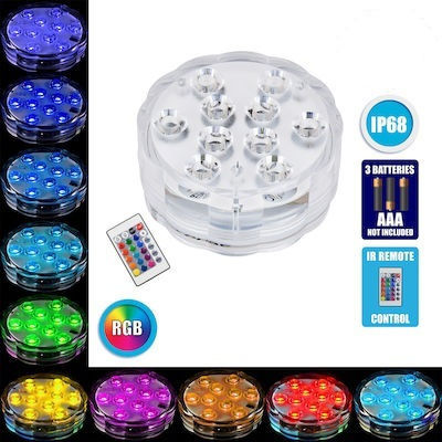 Submersible Pool Spotlight with Remote Control and Multicolour (RGB) Light 500-2590