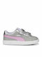 Smash Glitz Glam Kids Sneakers with Scratch Silver