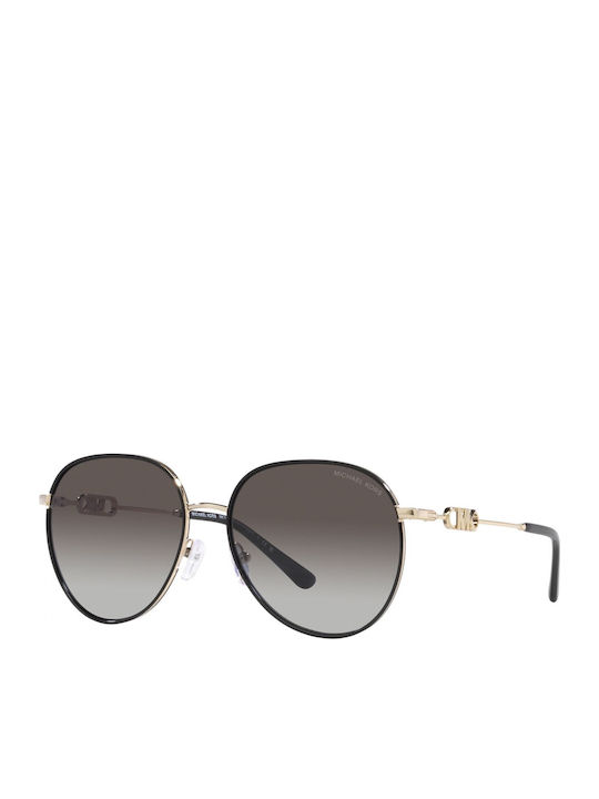 Michael Kors Empire Women's Sunglasses with Gold Metal Frame and Gray Gradient Lens MK1128J 10148G