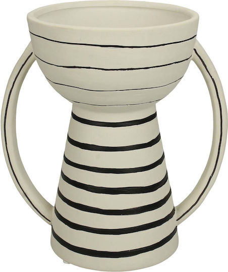 JK Home Decoration Κασπώ Κεραμικό Λευκό 17.4x12.2x18.2εκ.