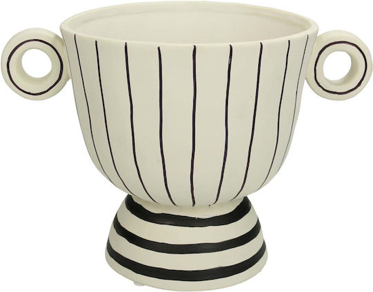 JK Home Decoration Κασπώ Κεραμικό Λευκό 20.9x13.5x14.5εκ.