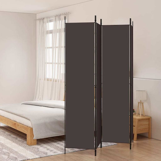 vidaXL Decorativ Paravan Tesatura cu 4 Panouri 200x220cm