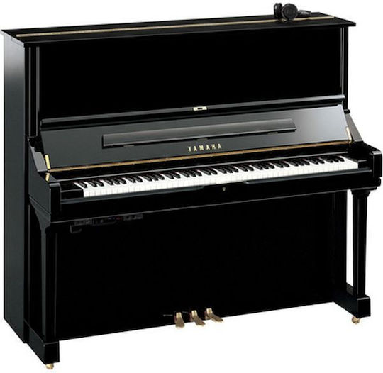 Yamaha Akustisch Aufrecht Klavier U3 SH3 Silent-Modus und Anschluss an Kopfhörer und Computer Poliertes Ebenholz