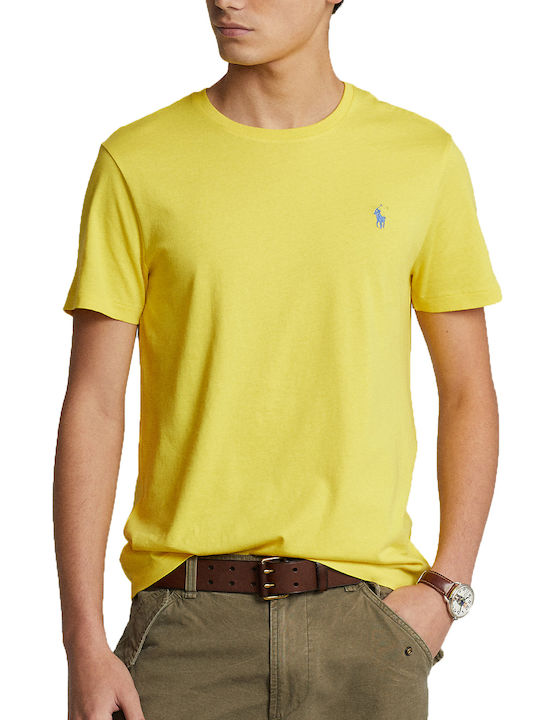 Ralph Lauren T-shirt Bărbătesc cu Mânecă Scurtă Galben