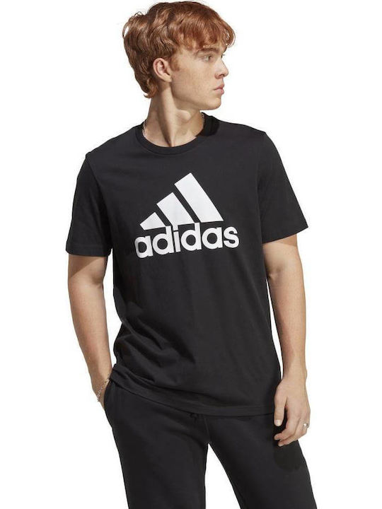 adidas Essentials Single Тениска Черен