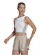 Adidas Women's Athletic Crop Top Sleeveless White
