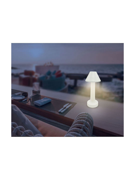 Luma Metal Table Lamp LED with Black Shade and Base
