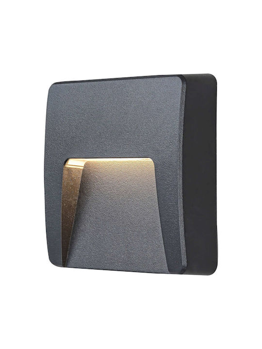 Rabalux Trento Επιτοίχιο Εξωτερικό Φωτιστικό LED IP65 3W με Φυσικό Λευκό Φως 12x12εκ.