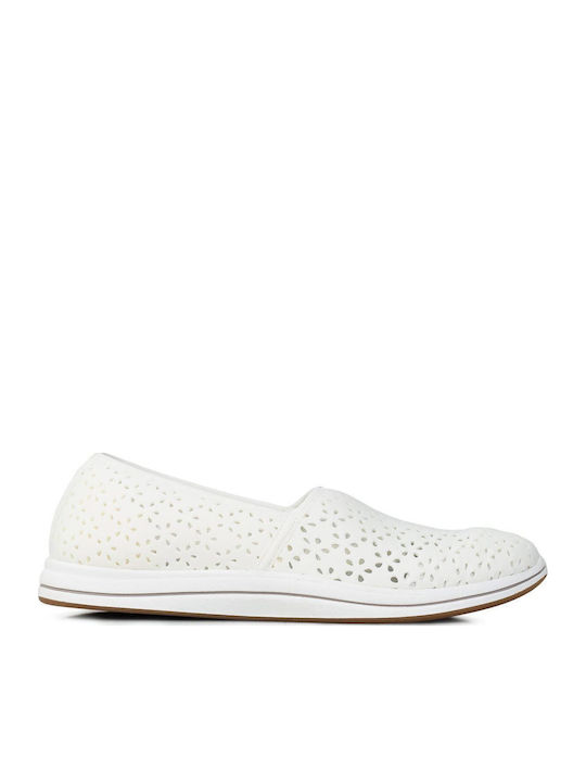 Clarks Γυναικεία Μοκασίνια σε Λευκό Χρώμα