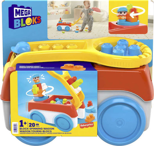 Mega Bloks Конструктори Spinning Wagon за 1+ Години 20 Бройки