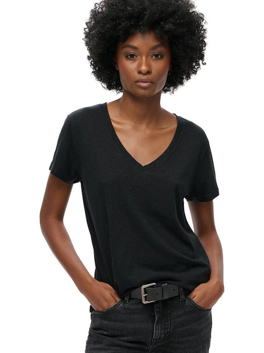 Superdry Studios Slub Women's T-shirt Black