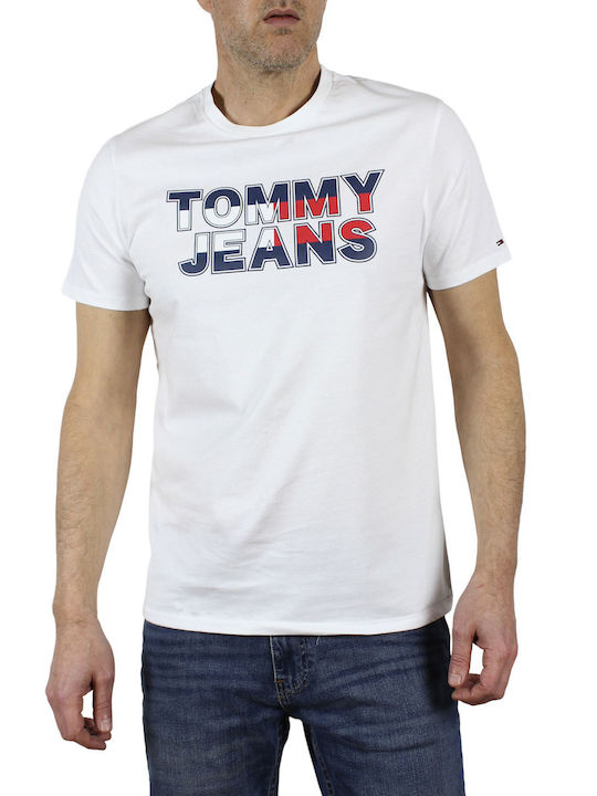 Tommy Hilfiger Ανδρικό T-shirt Λευκό με Λογότυπο