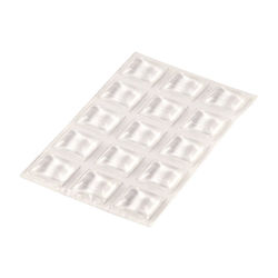 Fixomoll 04010218 Square Door Buffers with Sticker 13x13mm 15pcs