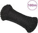 vidaXL Rope Diameter 6mm Length 100m Black Work...