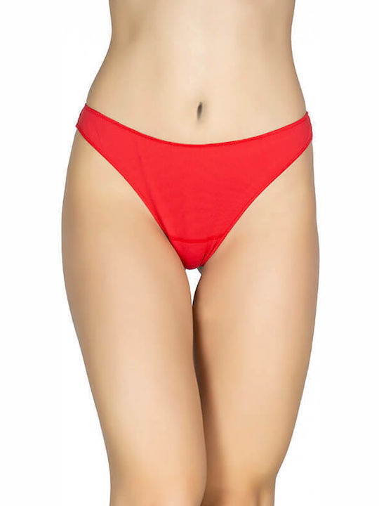 Γυναικεία Brazil 2Pack με Δαντέλα Red/Black