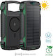 4Smarts Rugged TitanPack UltiMag Solar Power Bank 20000mAh with 2 USB-A Ports and USB-C Port Black