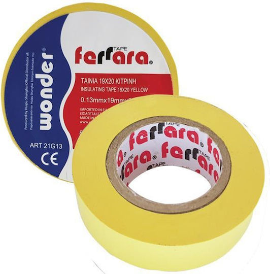 Wonder Insulation Tape 19mm x 20m Yellow
