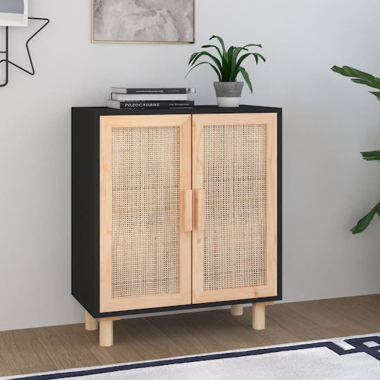 Sideboard made of Solid Wood Beige 60x30x70cm