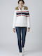 Women's Short Puffer Jacket for Winter with Hood White