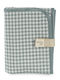 Walking Mum Reisewickelauflage I Love Vichy aus Stoff Grüne 33x66cm